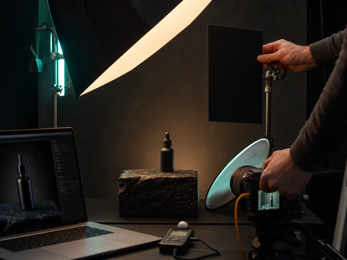 Cinematographer preparing a camera for production